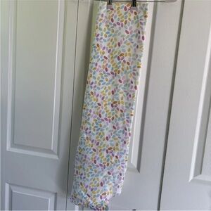 Martha Stewart Round Tablecloth – 70” White with Colorful Eggs - Easter